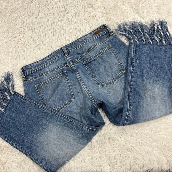 Anthropologie Pilcro and the Letterpress fringe hem cropped denim jeans size 31 - Picture 10 of 14